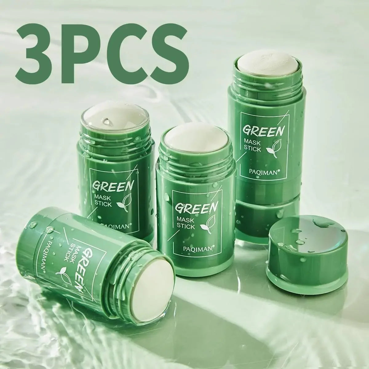 Green Tea Deep Cleansing Mask Stick - 3-Pack
